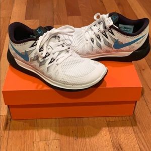 Nike Free 5.0 N7 White, Dark Turquoise, & Black